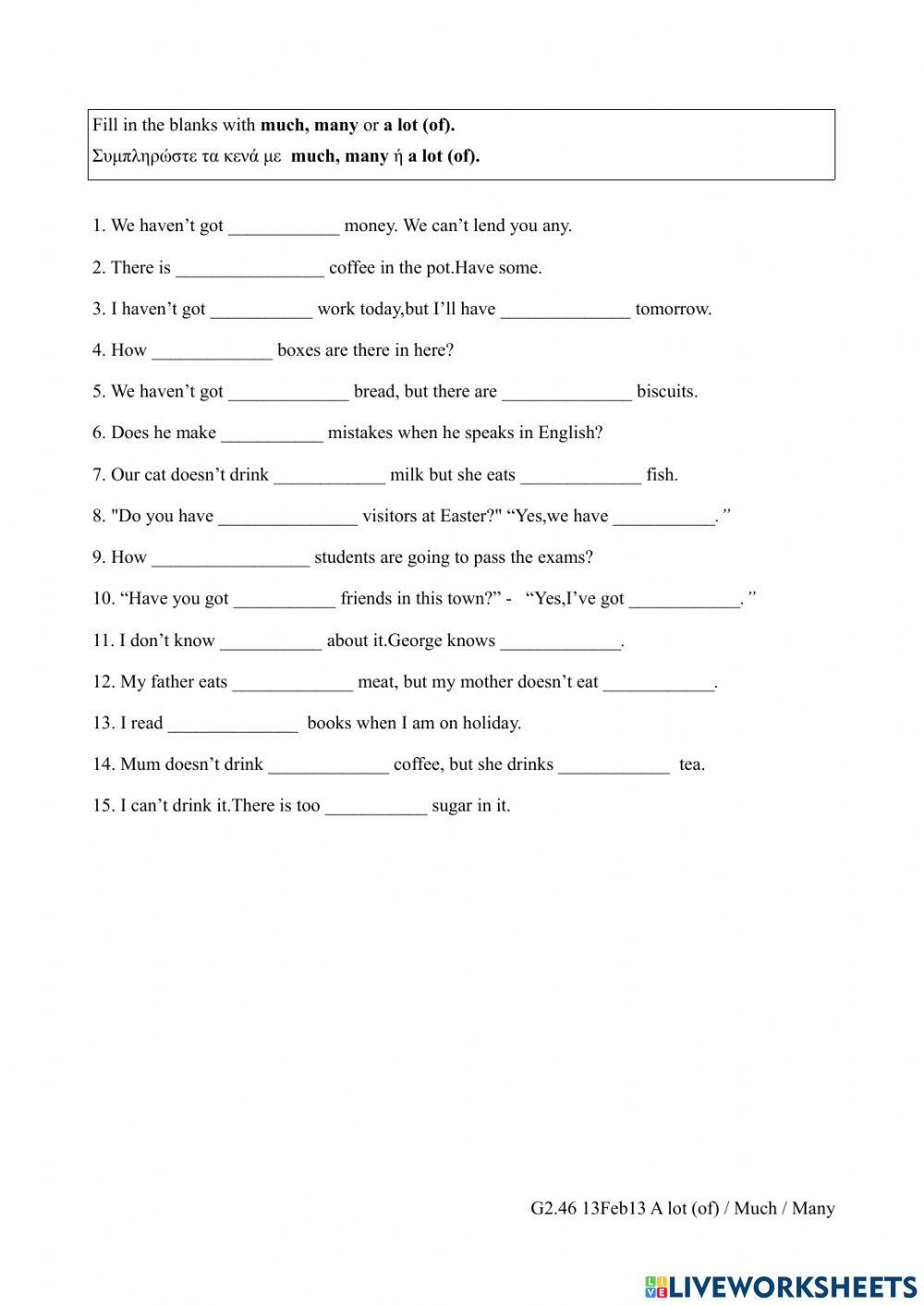 Bsenior Worksheet 46G