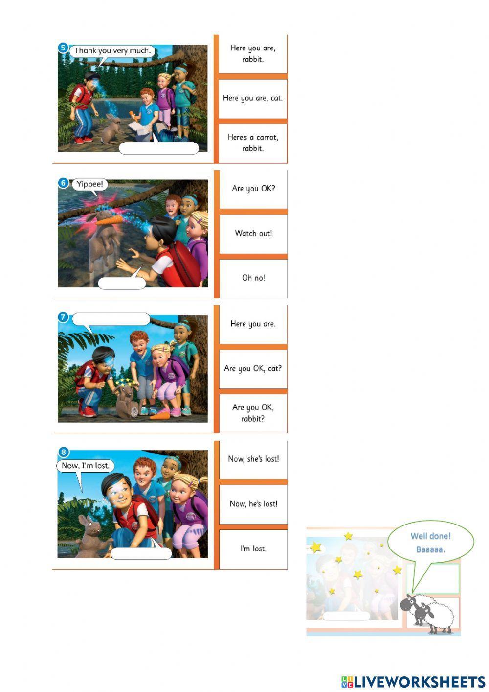 Super Minds 1 - We're lost -activity after the video