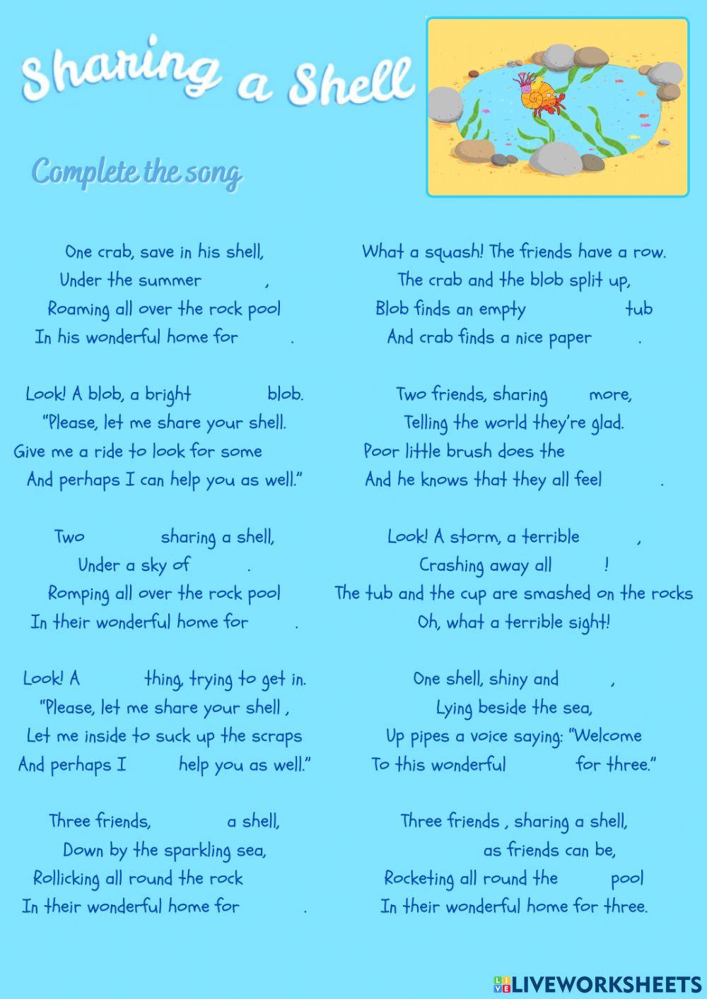 Sharing a shell song