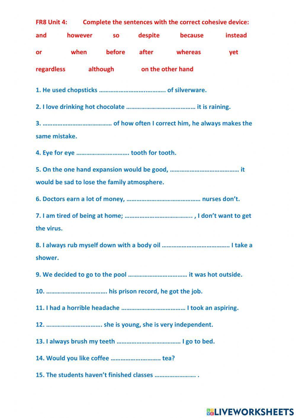FR8 Unit 4 Connectors