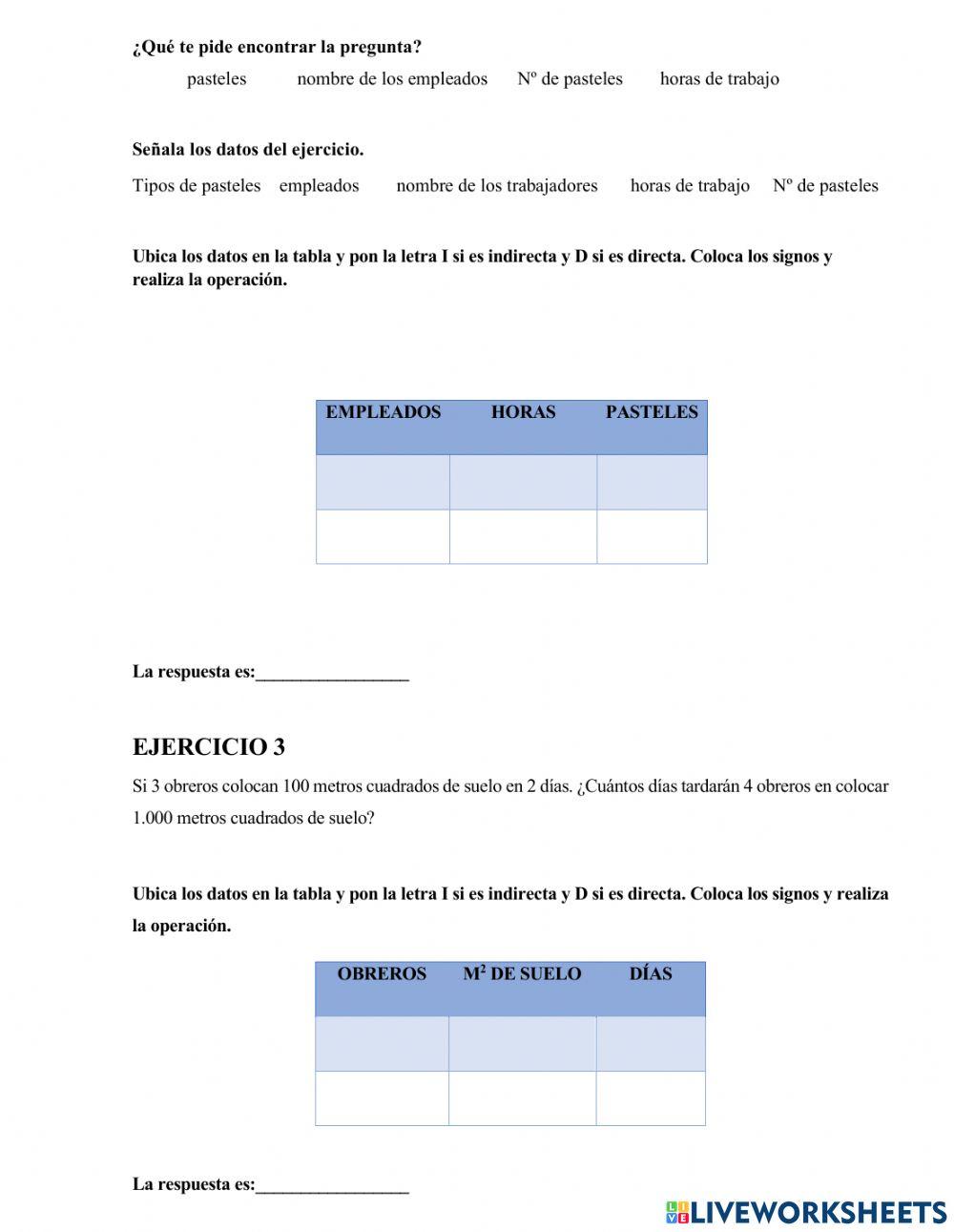 Regla de tres compuesta