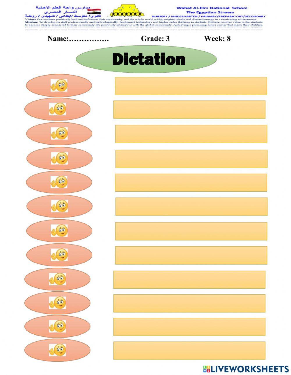 Dictation grade 3