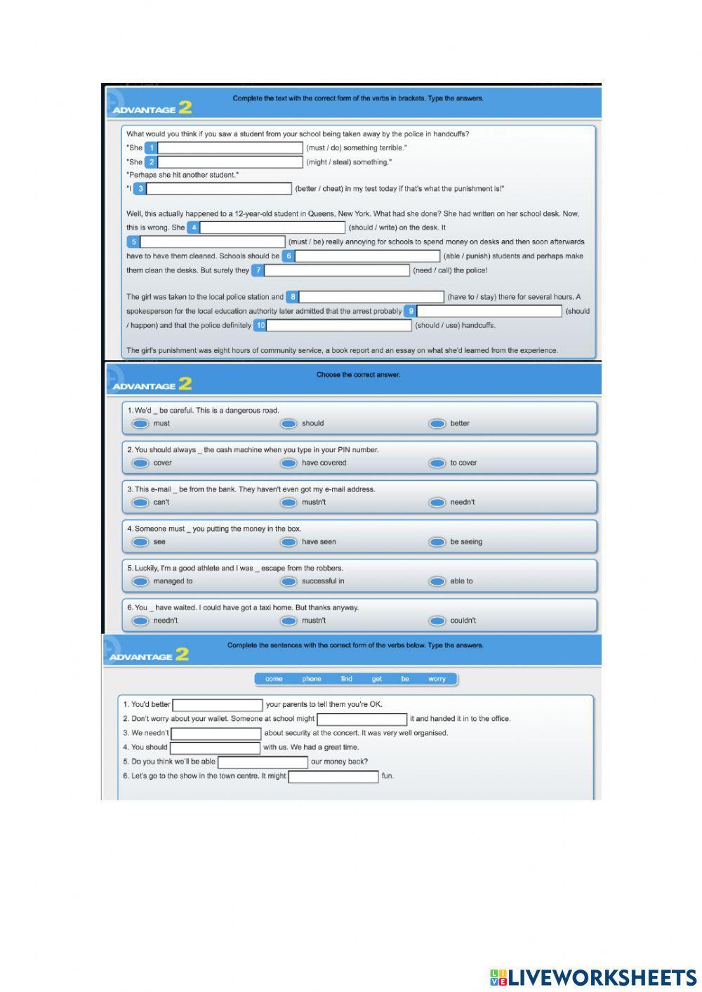 Modals and modal perfects