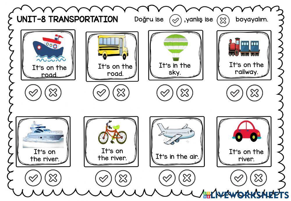 3.8 Transportation Worksheets