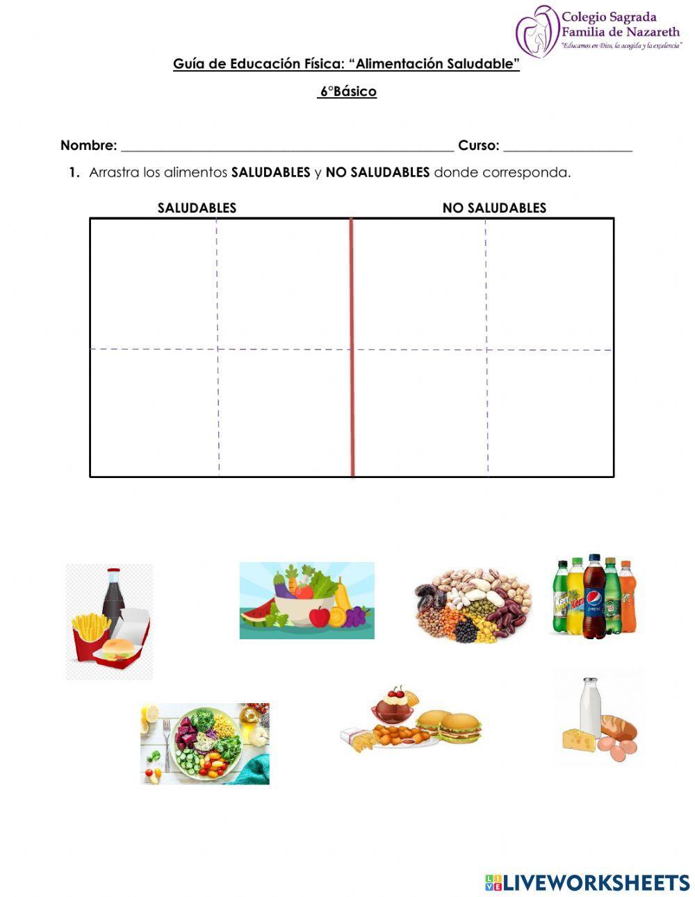Alimentacion saludable 6to basico