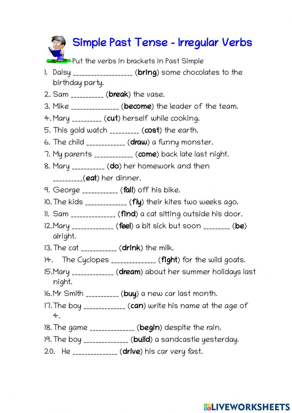 Past Simple Irregular verbs