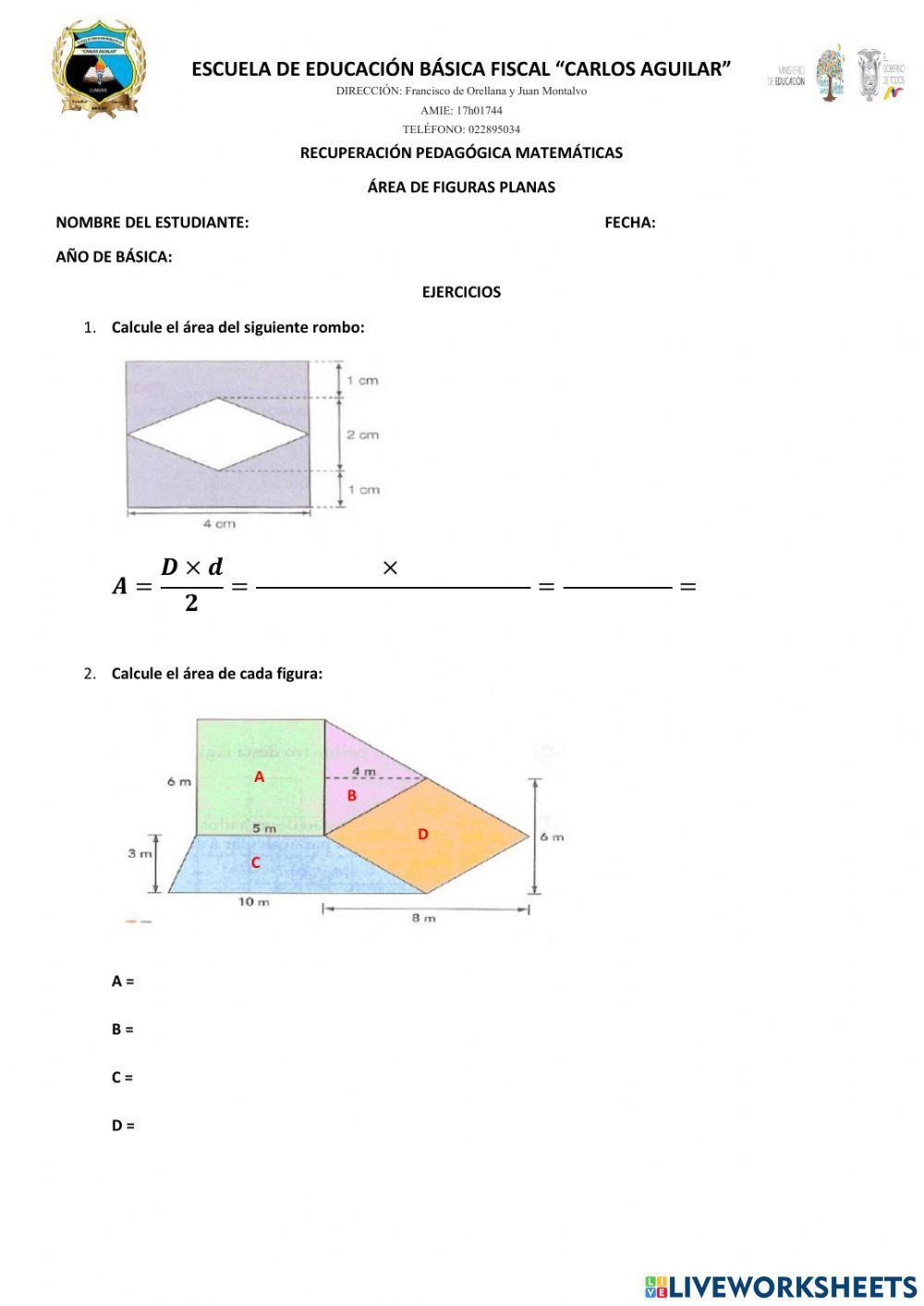 Área de figuras planas