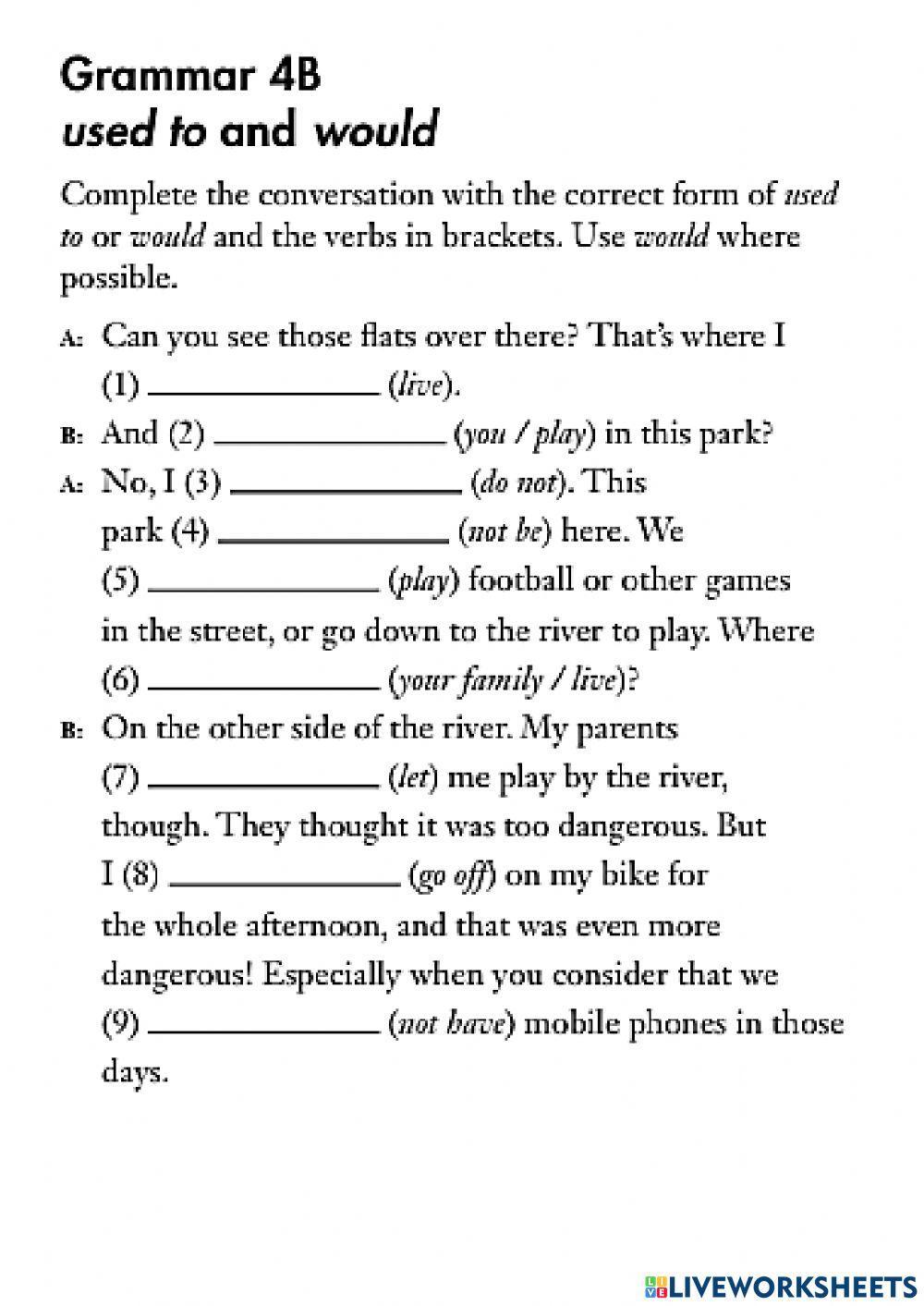 Used to would modifiers extreme adjectives