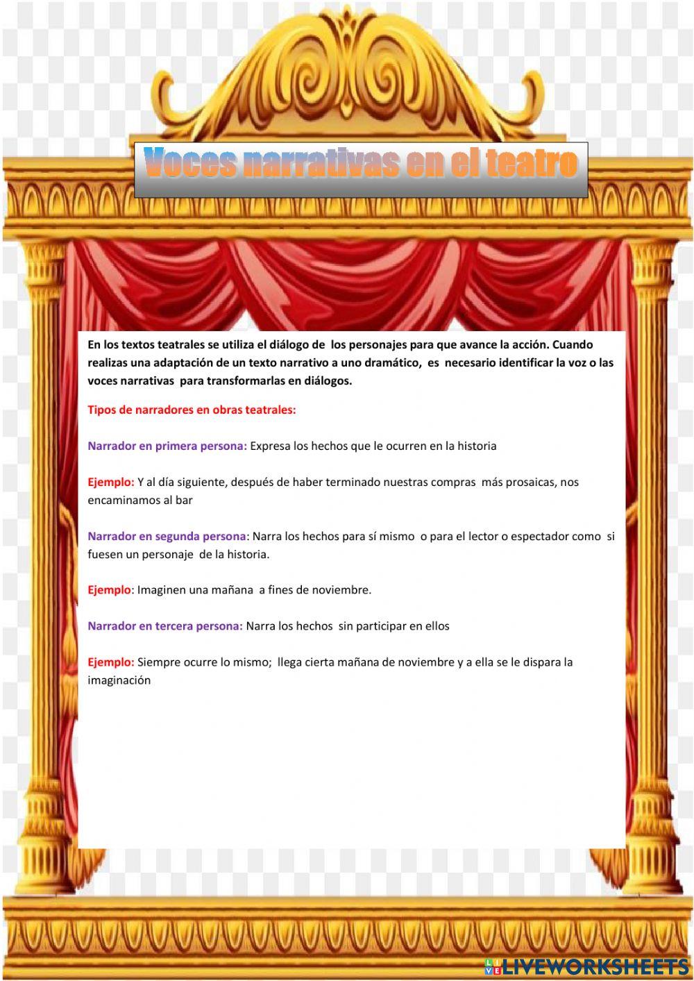 Adaptar un texto narrativo a una obra teatral