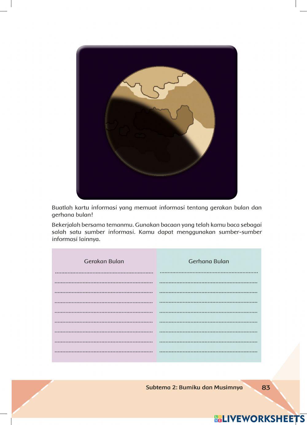 Tema 8 Subtema 2 Gerhana Bulan
