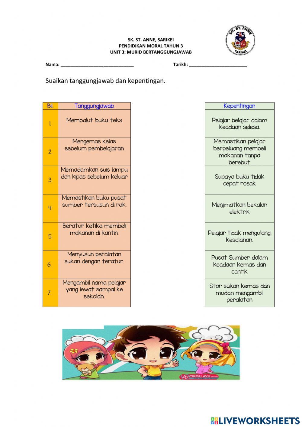 Murid bertanggungjawab