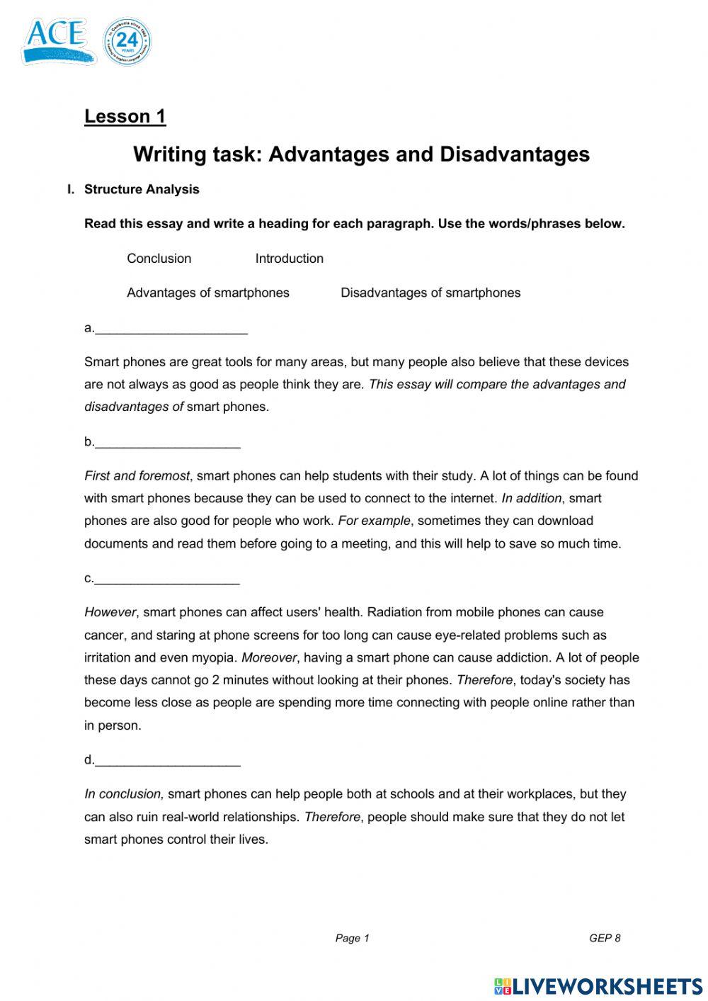 Writing Structure GEP8