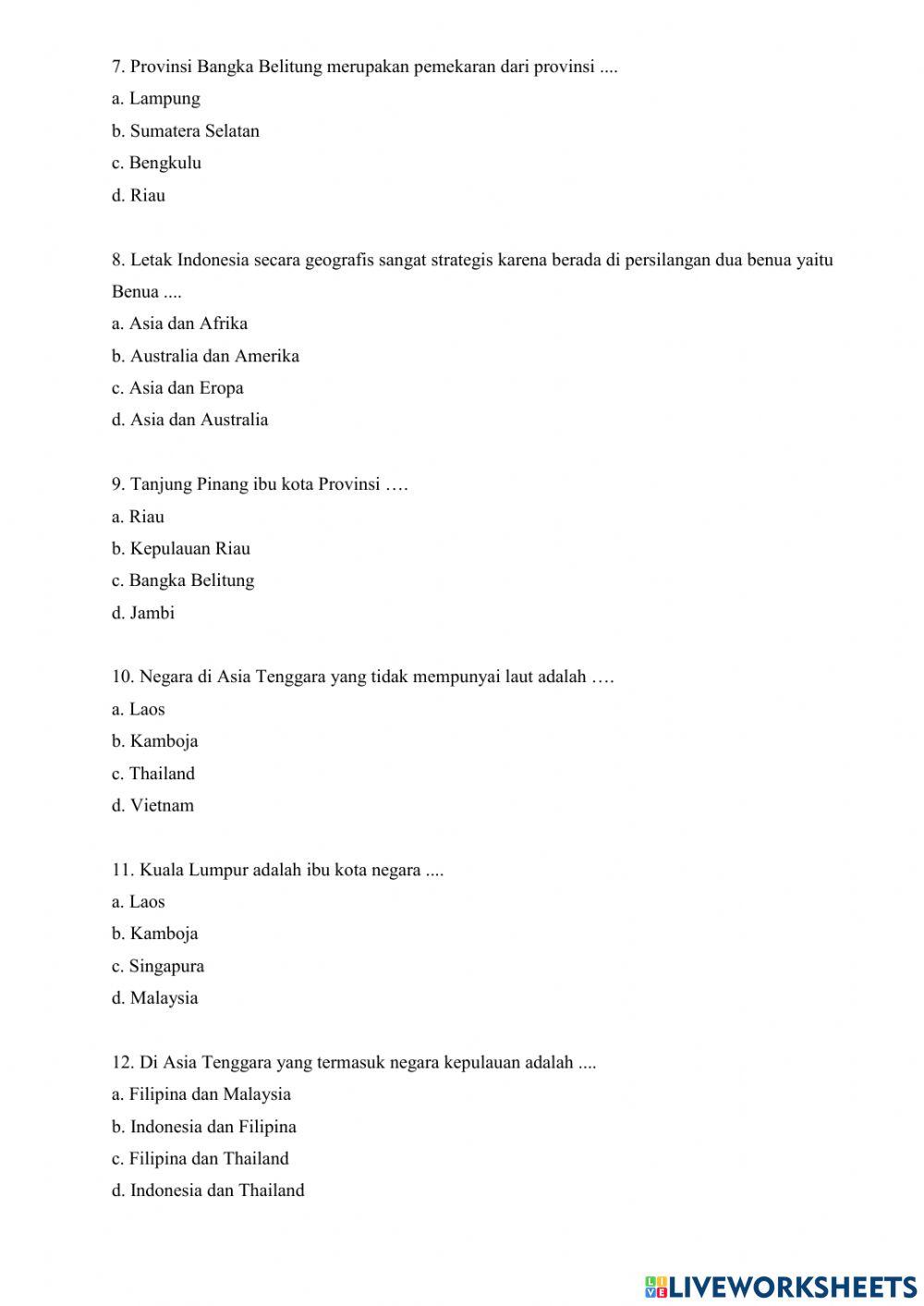 Pelajaran tambahan IPS