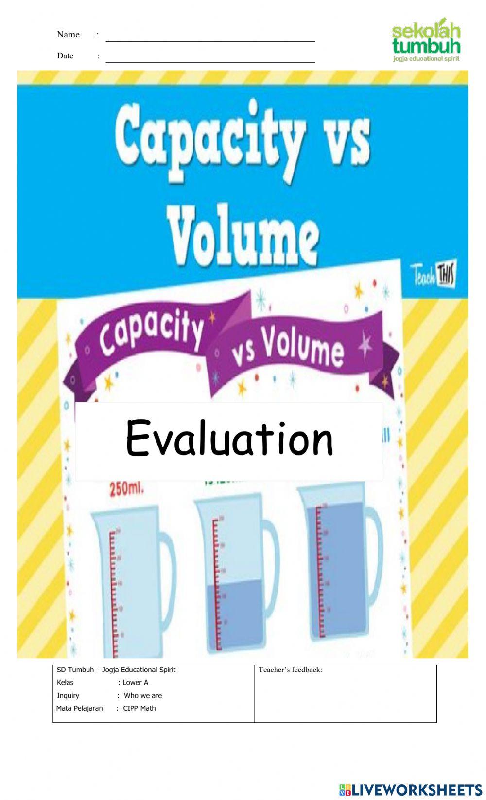 Volume and Capasity-A