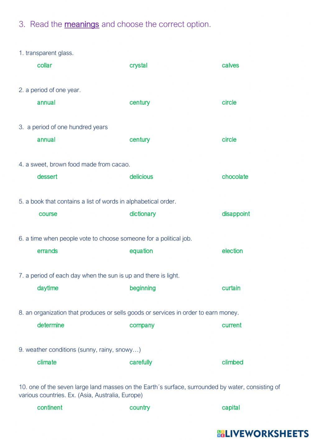 Word Work Study Guide 5th