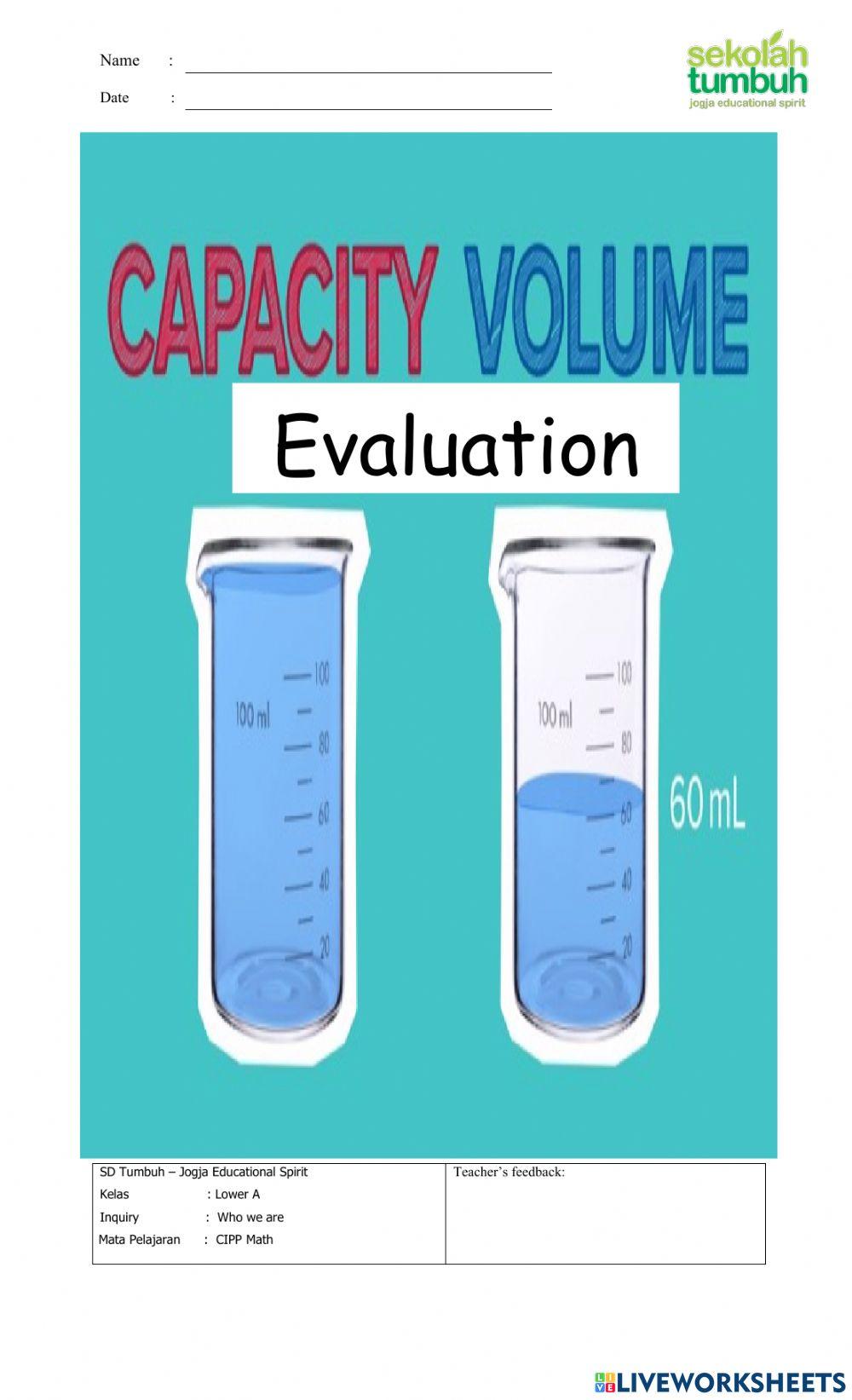 Volume and Capasity-B
