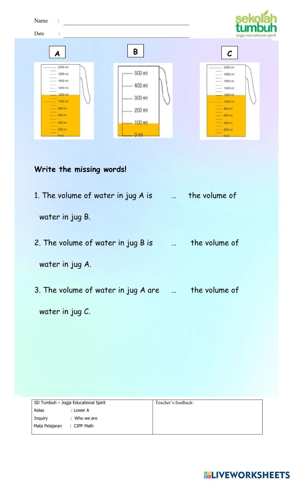 Volume and Capasity-C