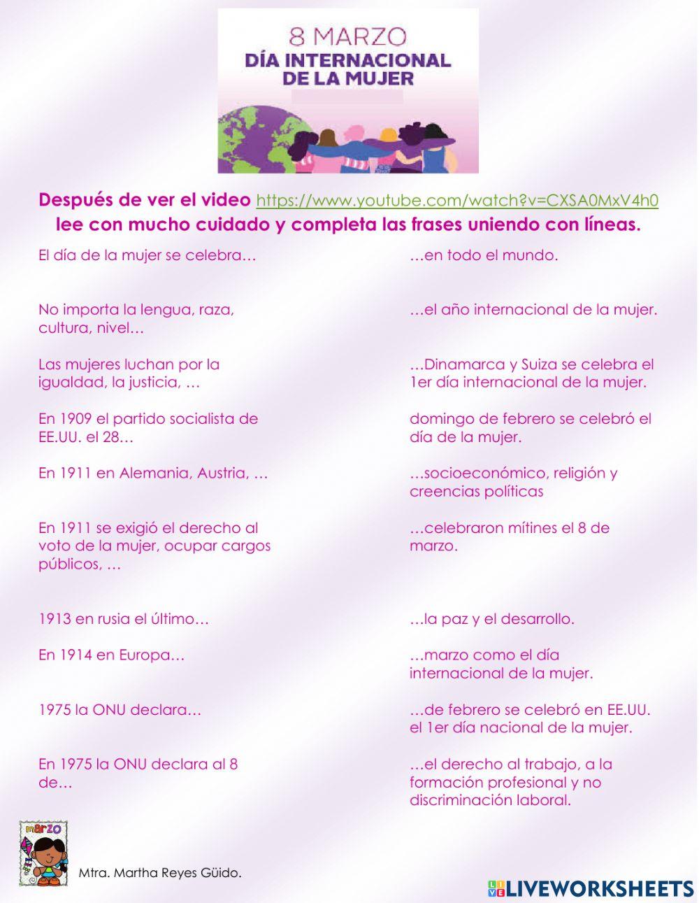 Día internacional de la mujer