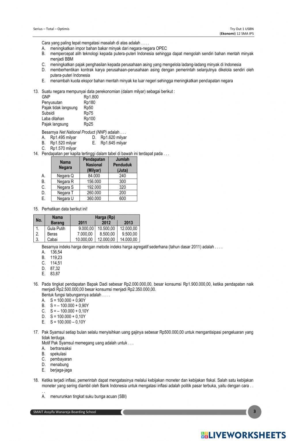 Pemantapan US Ekonomi