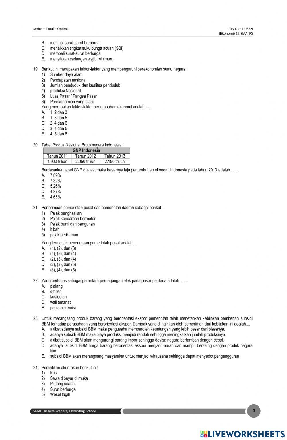 Pemantapan US Ekonomi