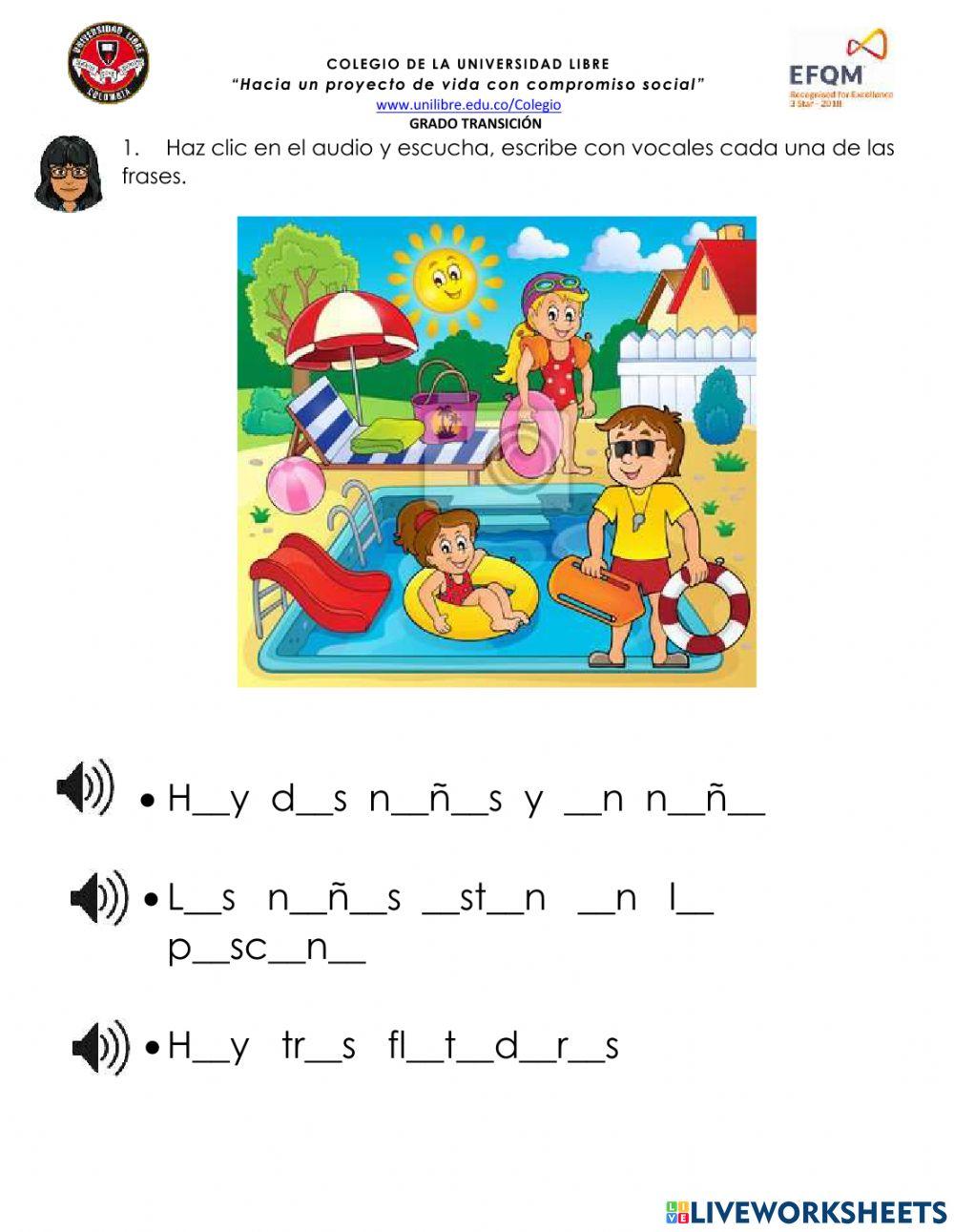 Código vocálico en frases cortas