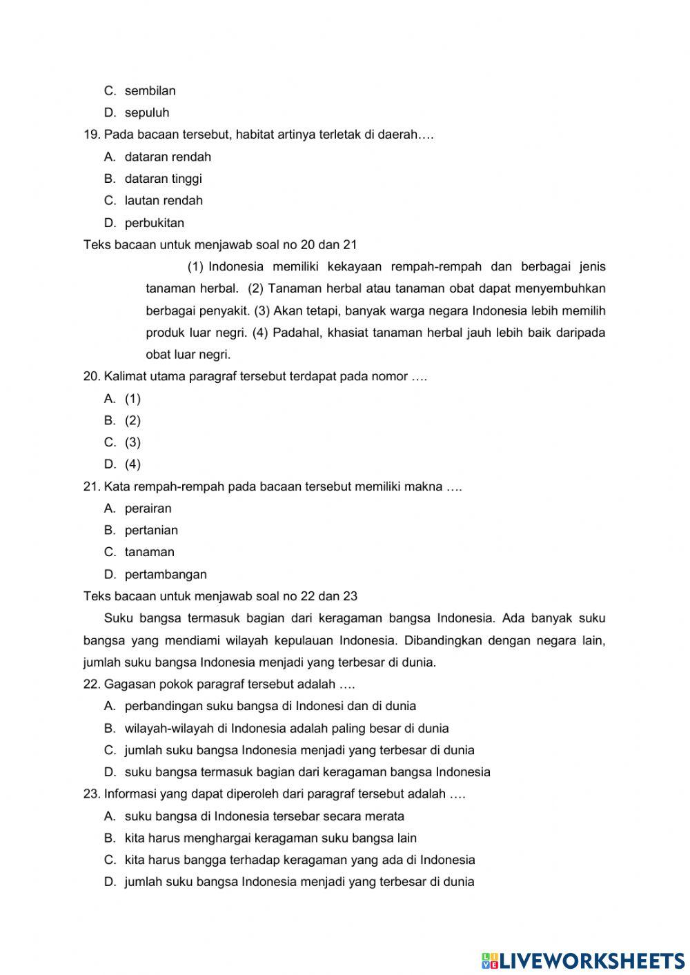 Kelas 4 pts semester 2 tema 7 b indo
