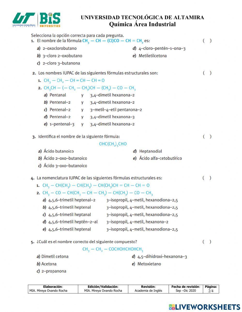 Aldehídos y cetonas