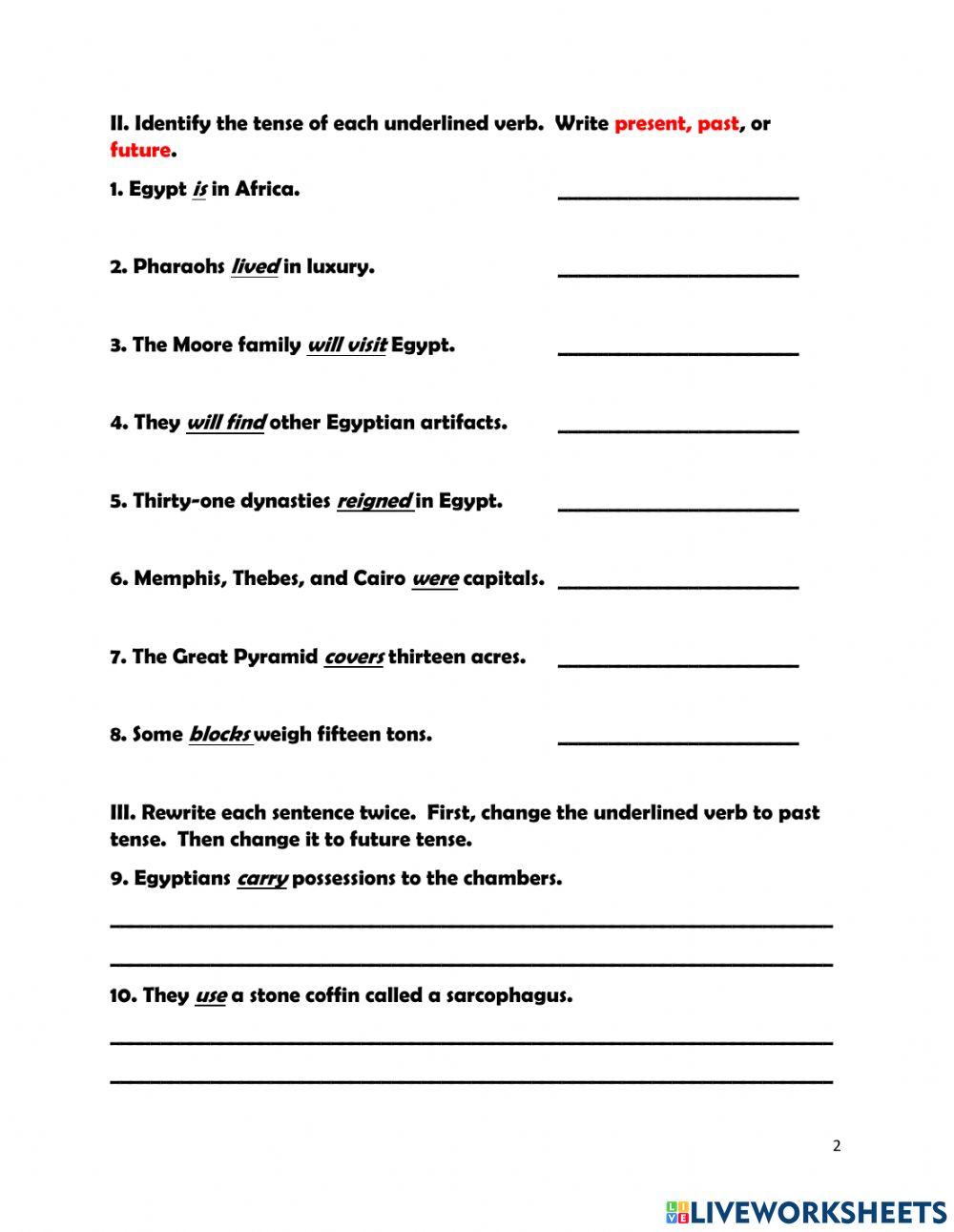 Grammar exam 6 - term 2