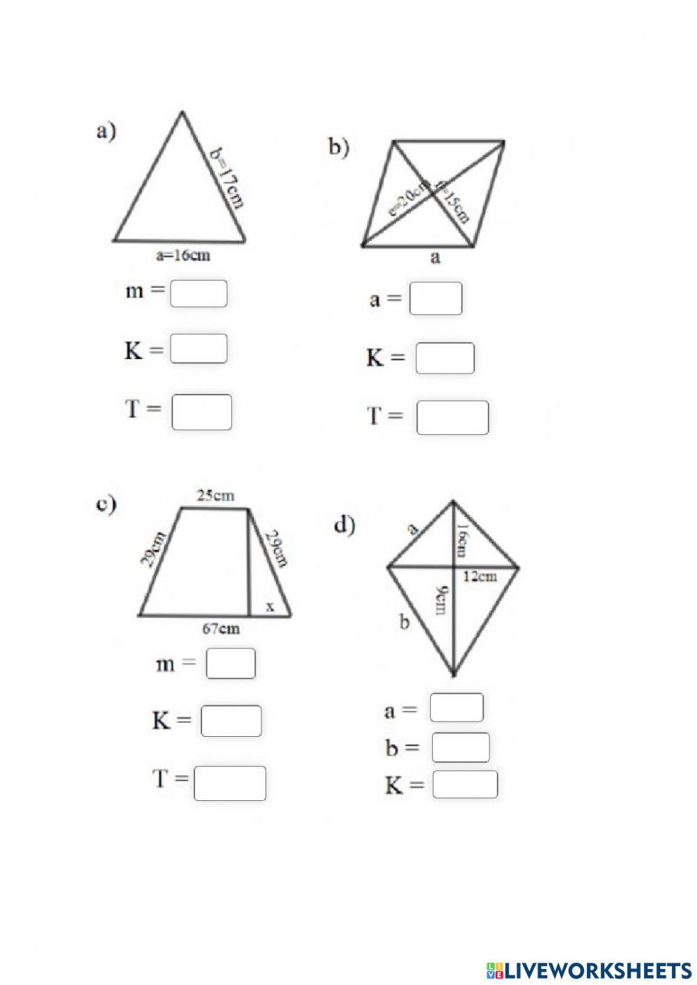 Pitagorasz tétel alapfeladatok