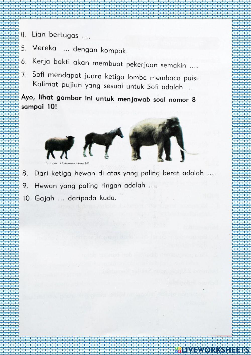 Ulangan Harian Tema 6 Subtema 4