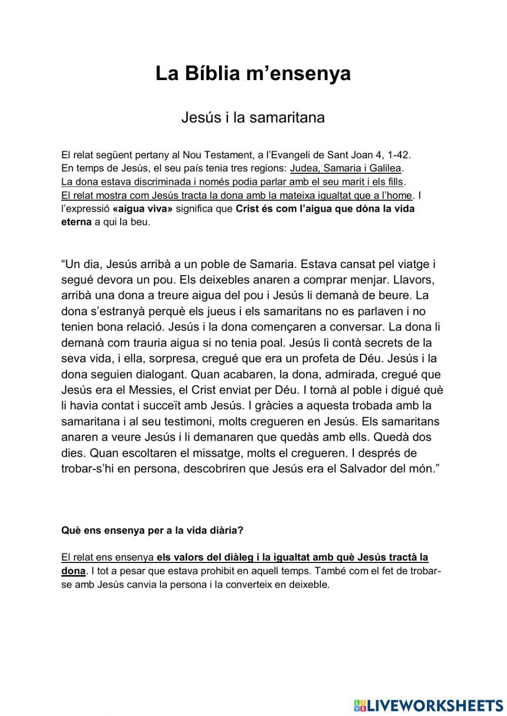 Jesús i la samaritana