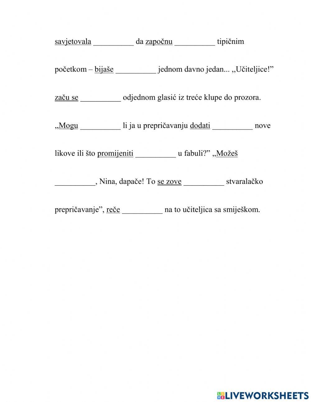 Prošla glagolska vremena - 6.