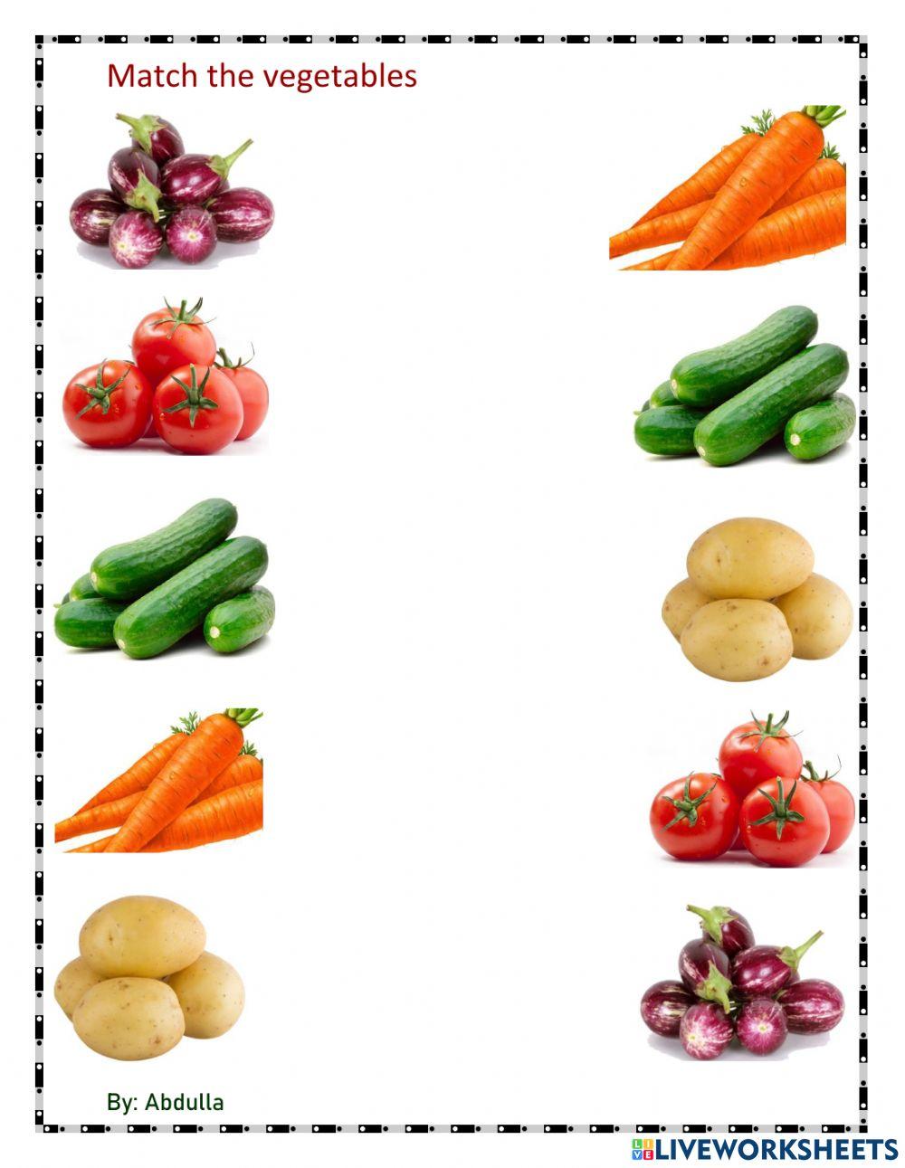 Match the vegetables