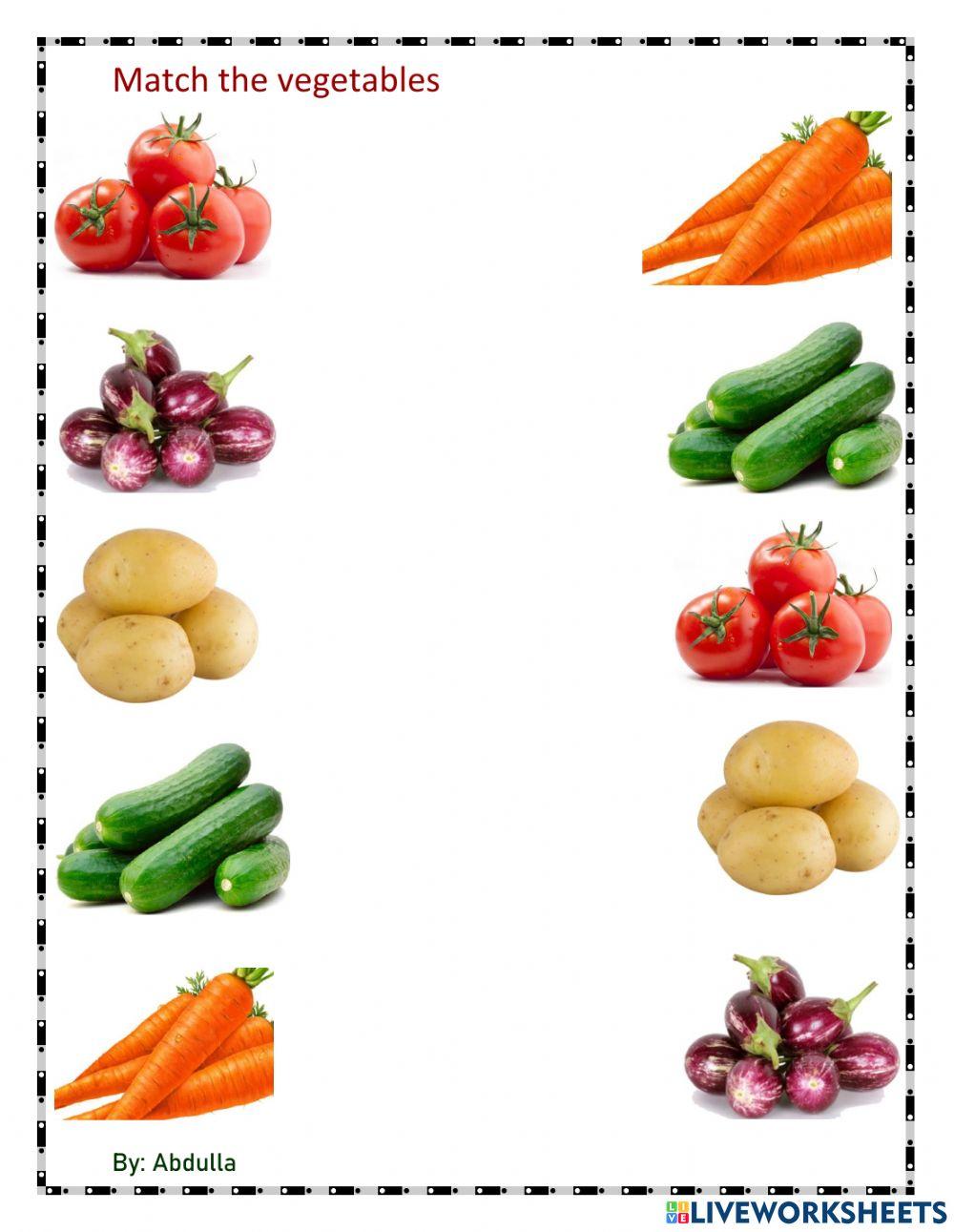 Match the vegetables