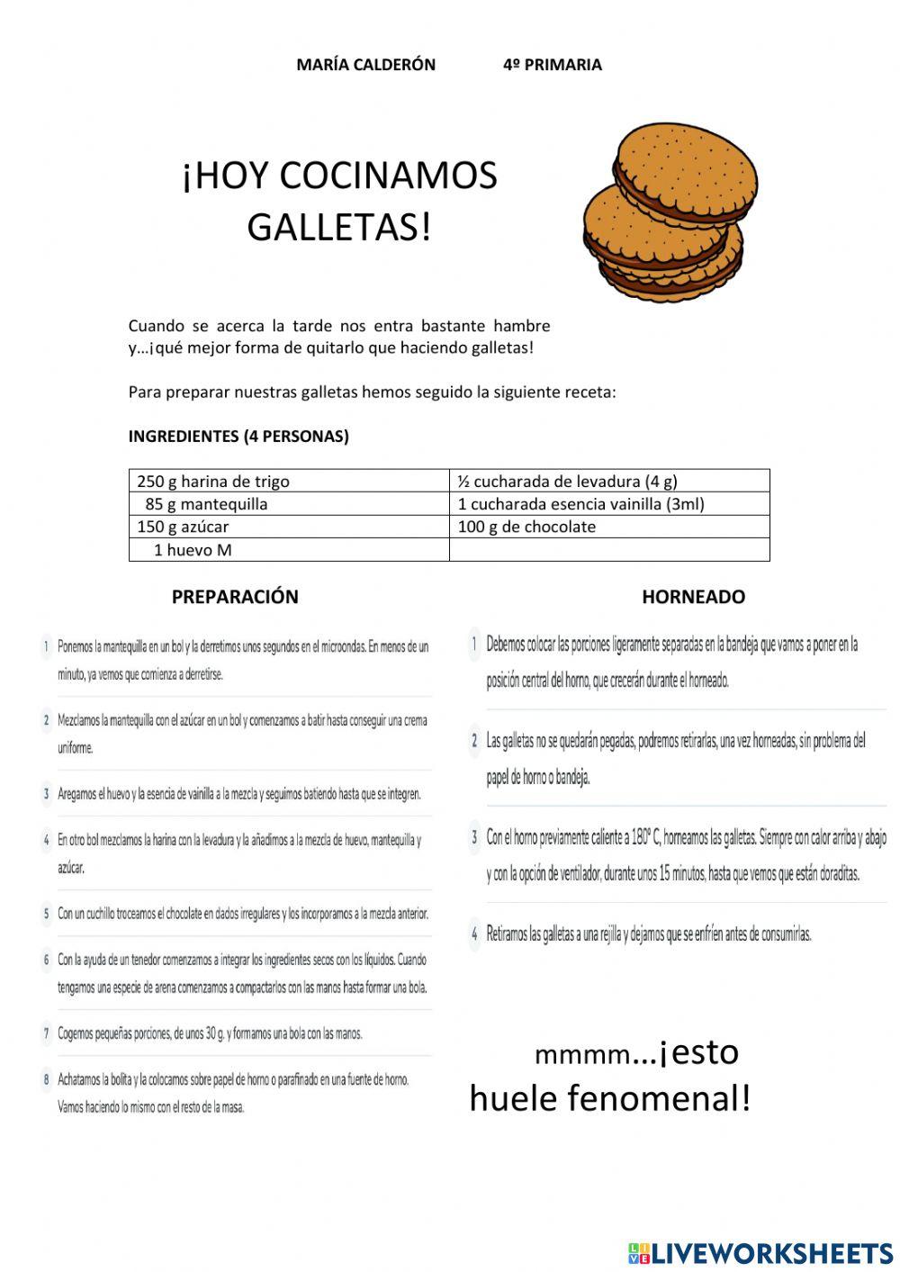 Receta: ¡Hoy preparamos galletas!