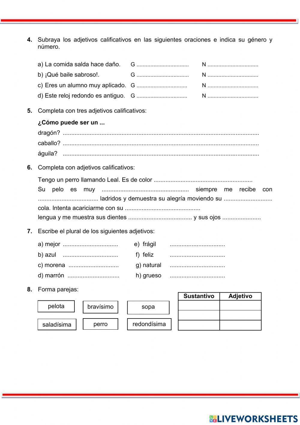 Adjetivo calificativo