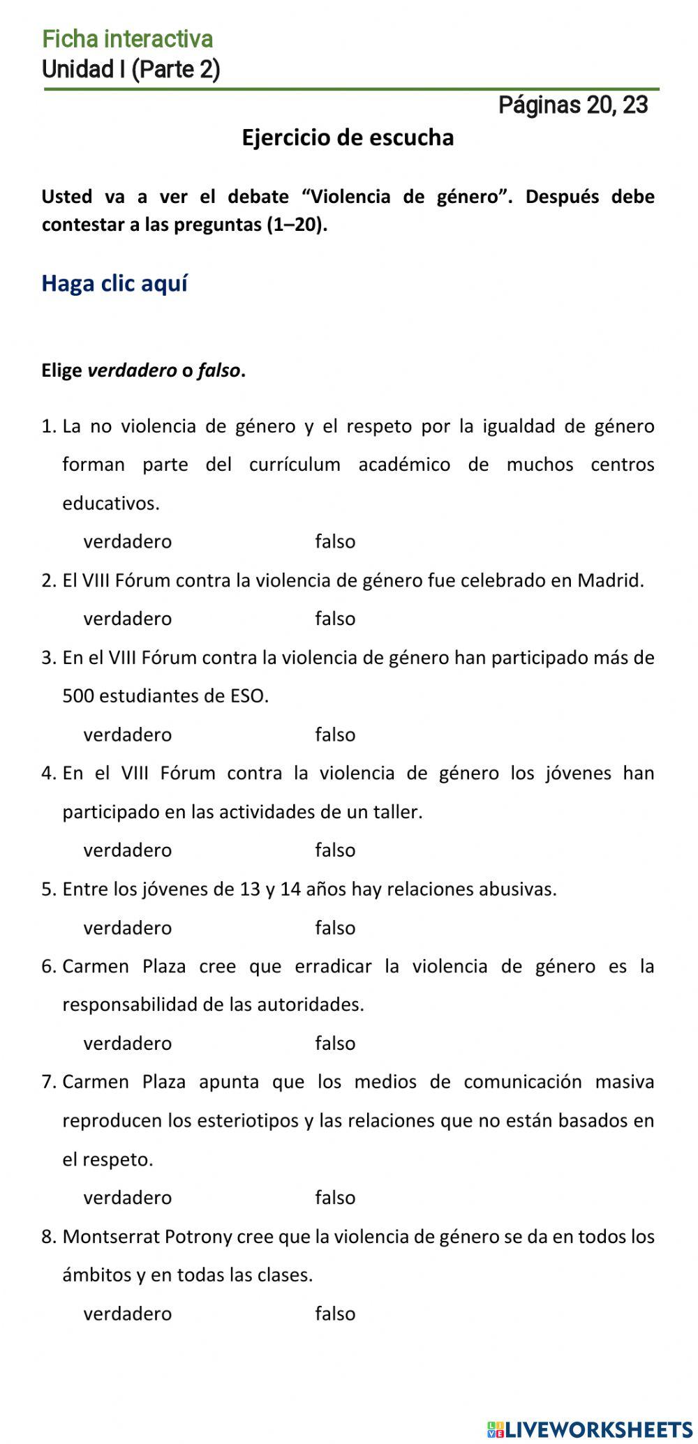 Español-9 (повыш.)-Parte 2-Unidad I-Páginas 20, 23