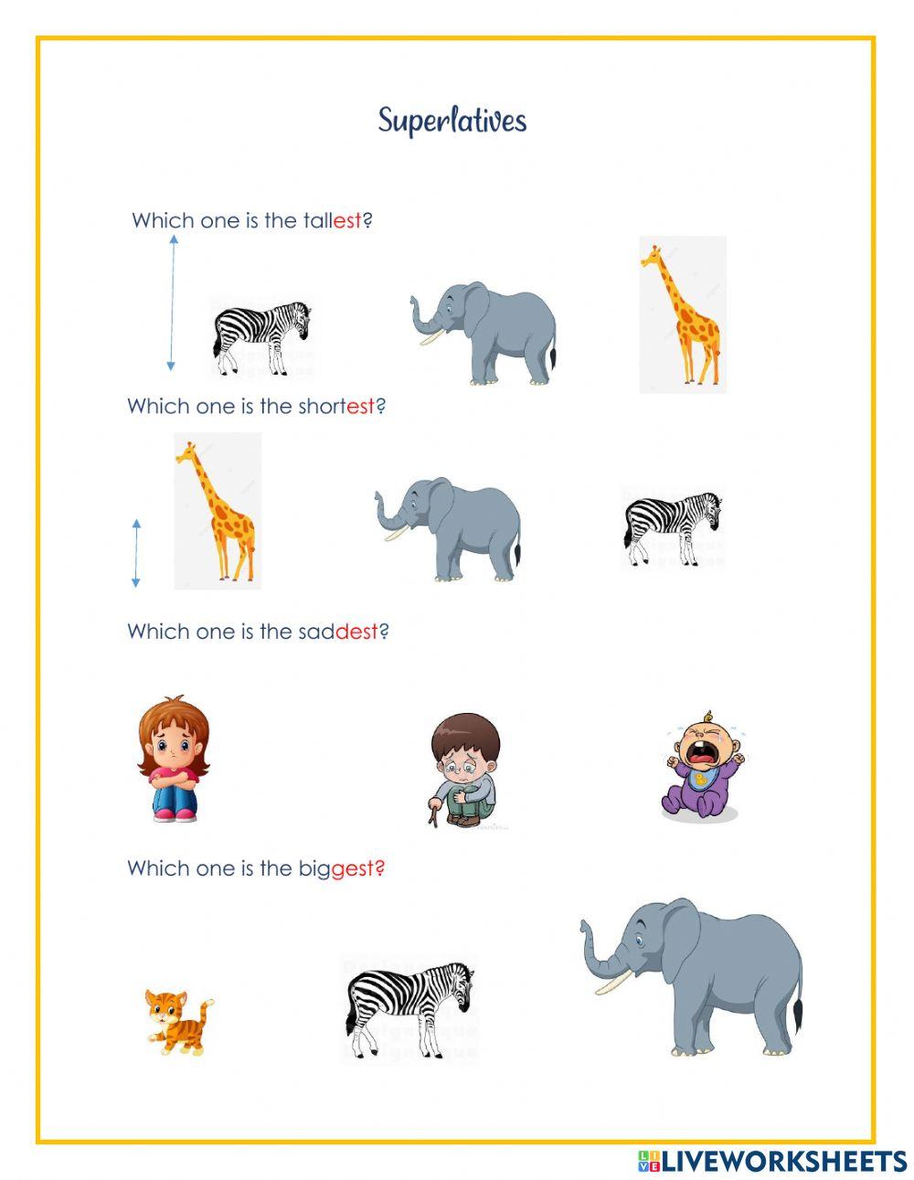 Choose the superlative