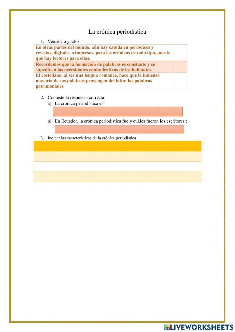 Crónica Periodística