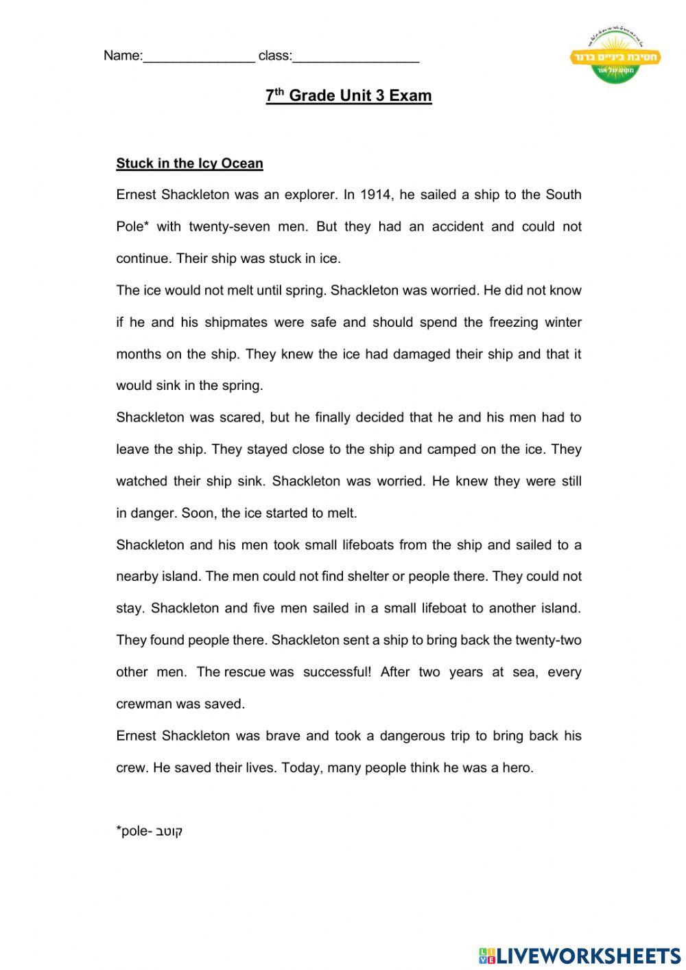 7th (unit 3) + voice