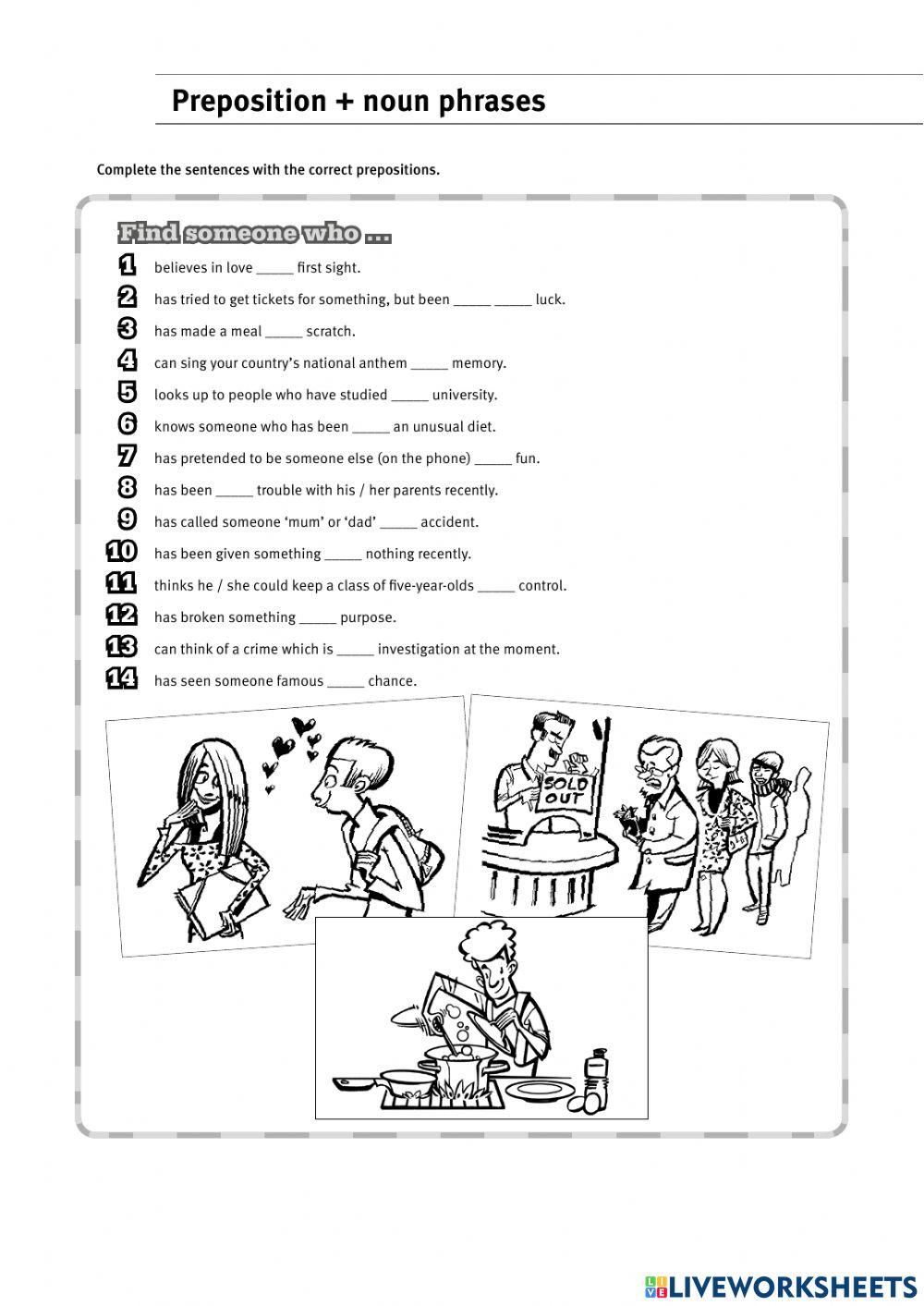 Prepositions with nouns 
