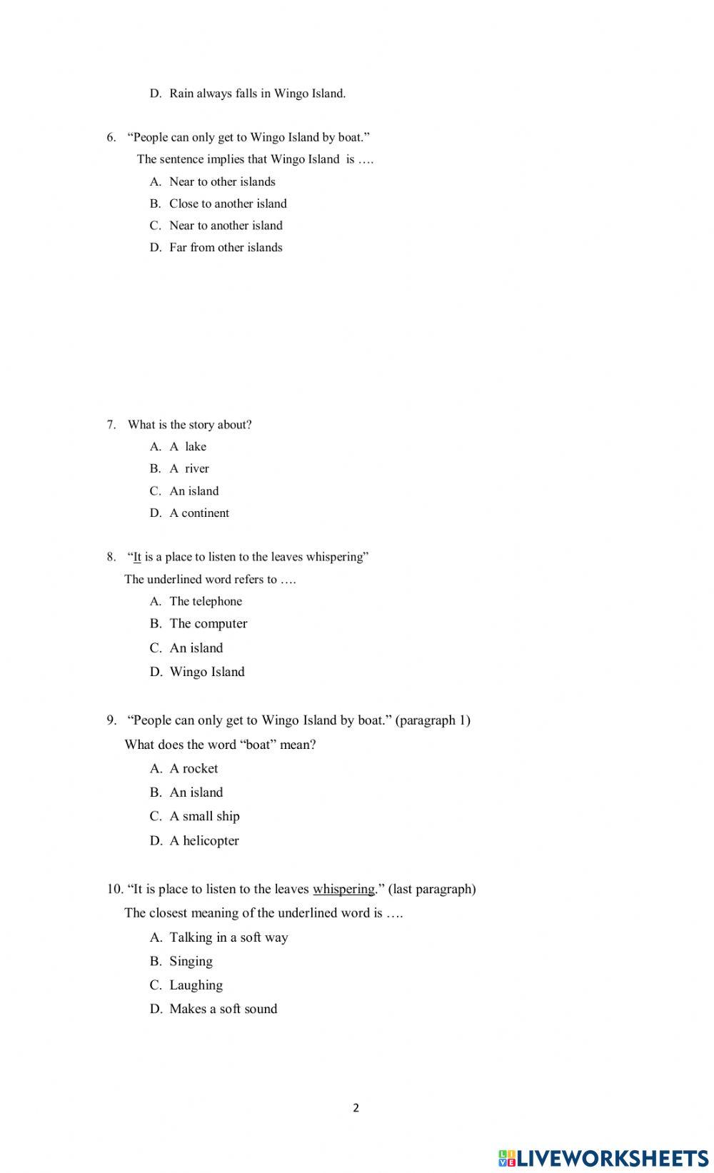 DAILY TEST OF KD 3.8