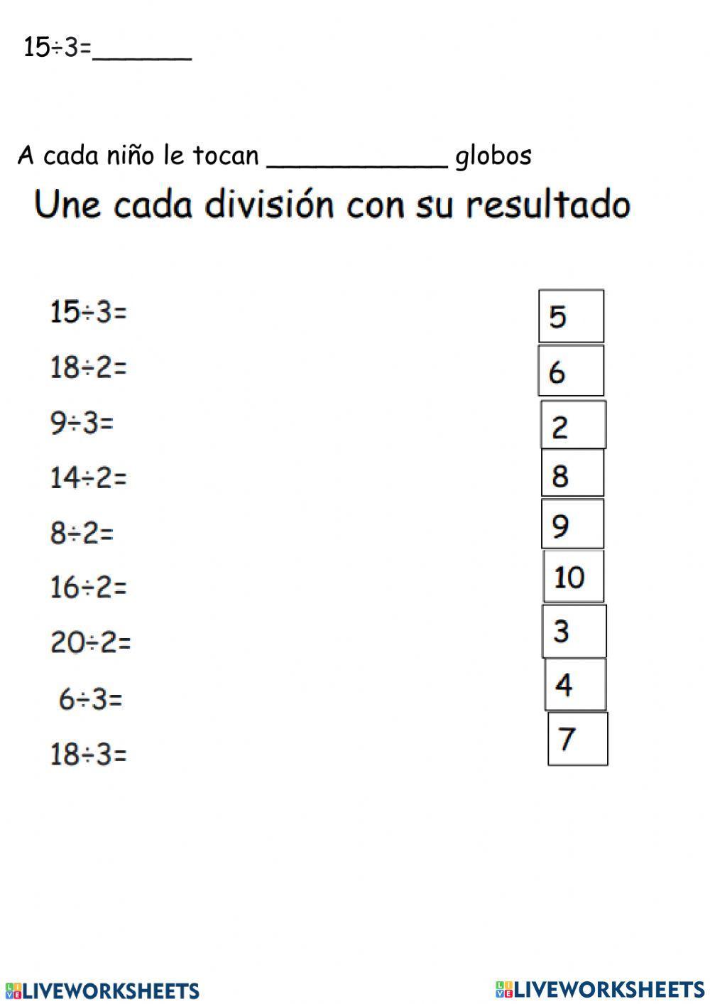 Reparte en partes iguales