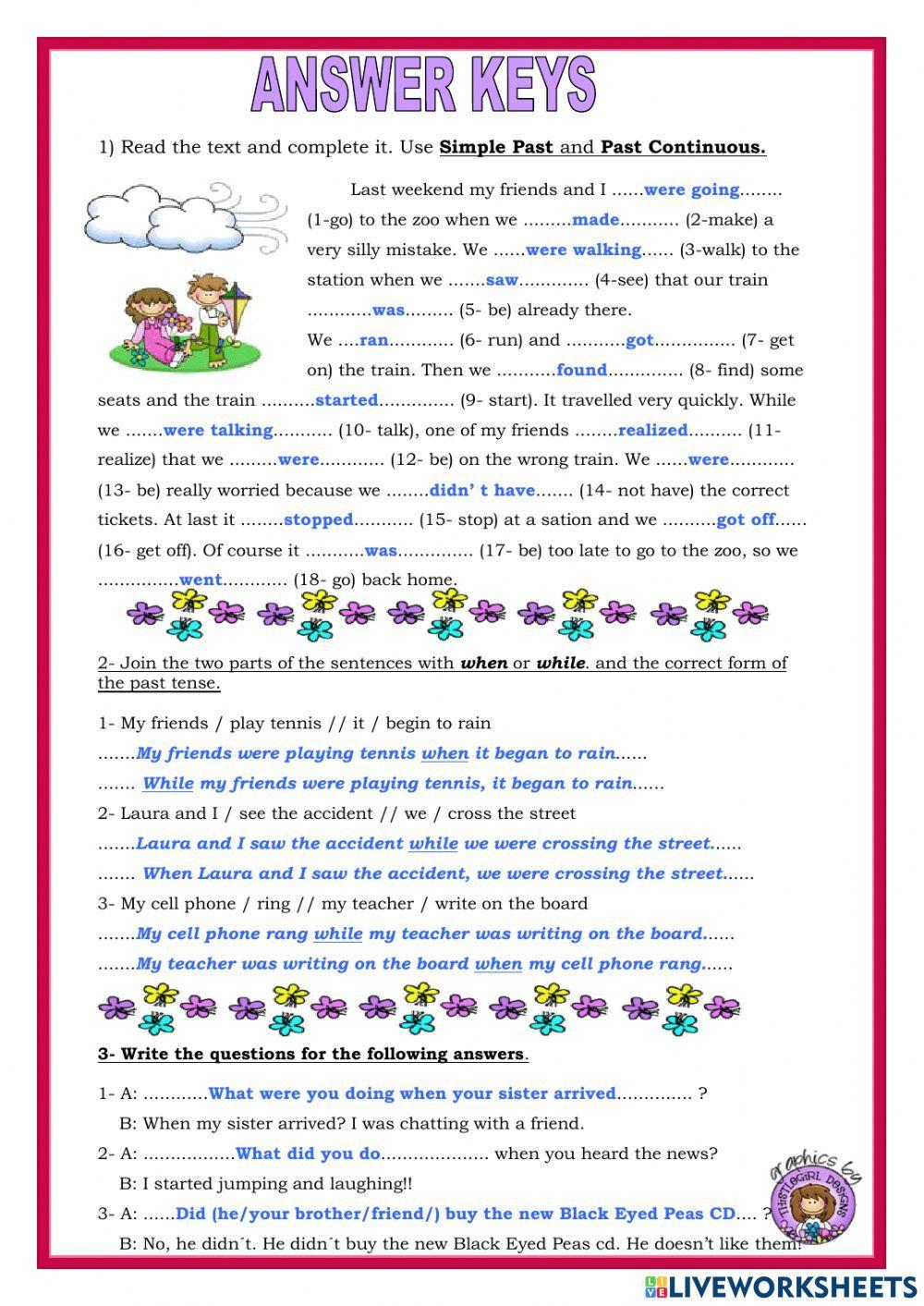 Past simple and past continuous