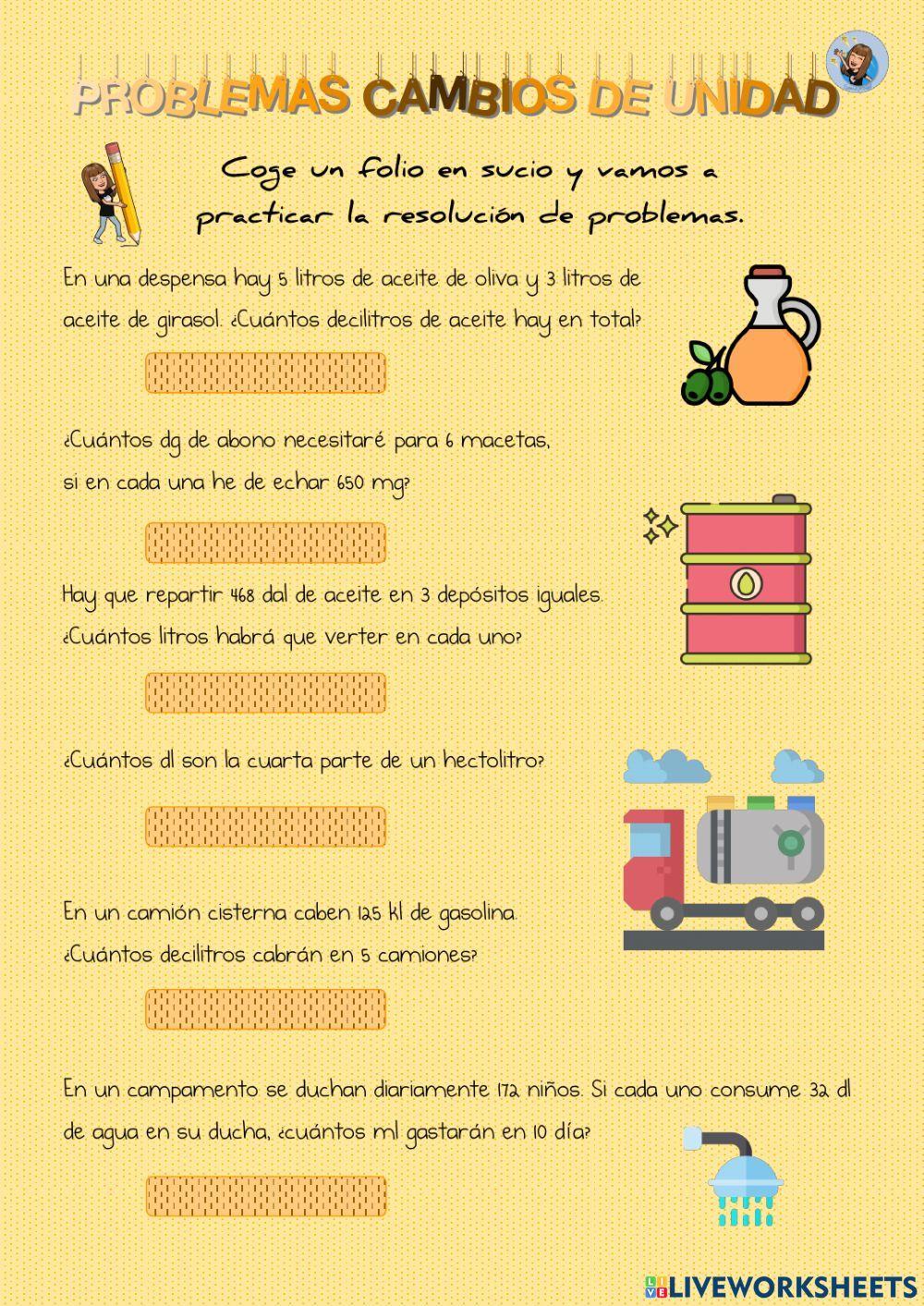 Problemas de cambios de unidad