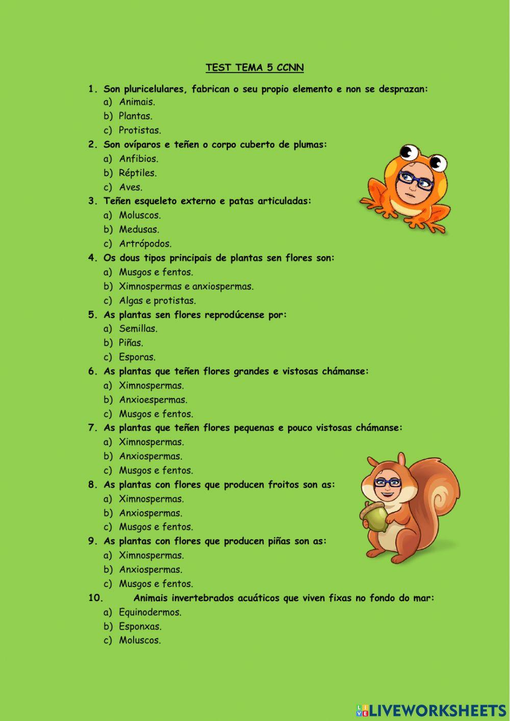 Clasificación seres vivos