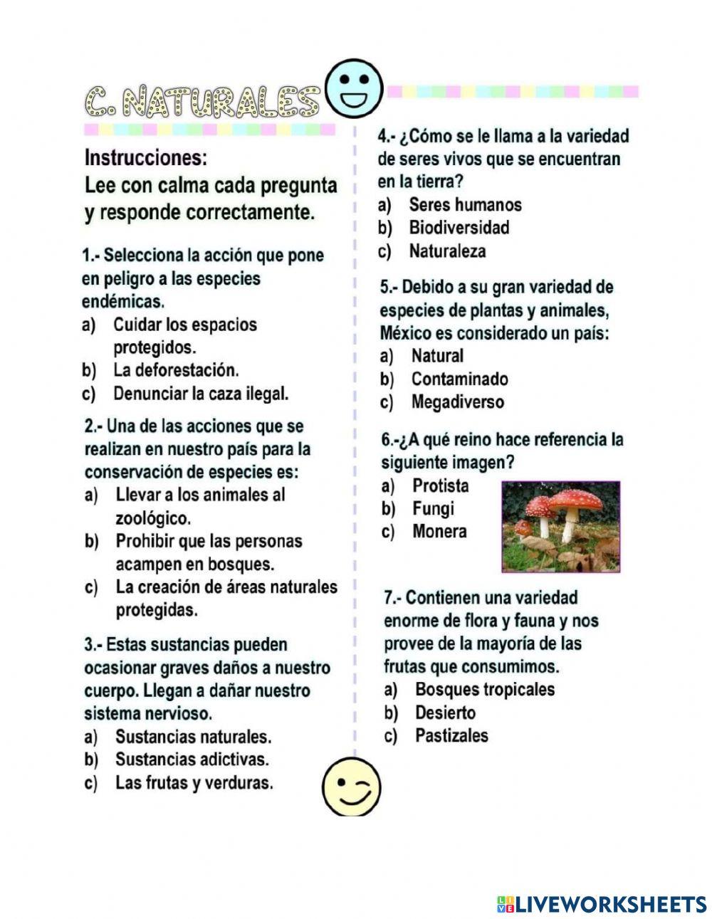 Ciencias Natura… | Free Interactive Worksheets | 4832411