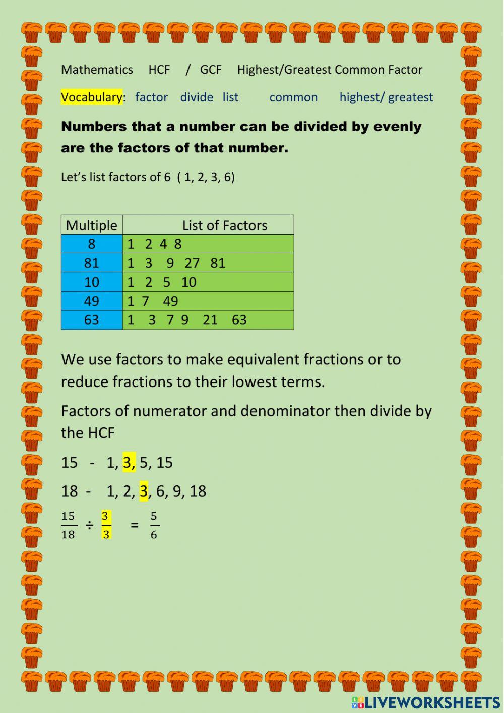 math-gcf-hcf-worksheet-live-worksheets
