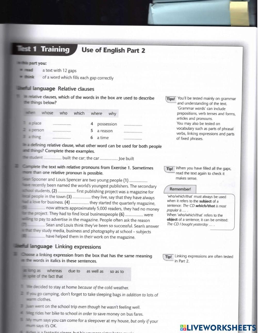 FCE USE OF ENGLISH 1