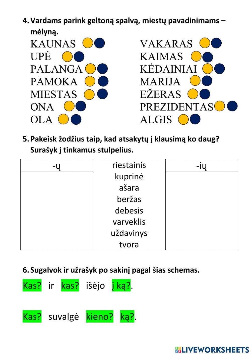 Lietuvių kalbos testas Nr. 6